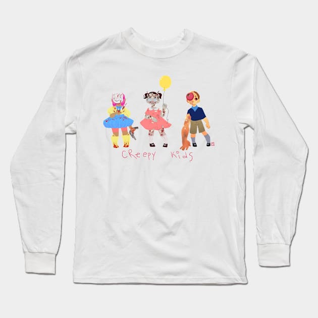 Creepy Kids Long Sleeve T-Shirt by Yandere_Donut